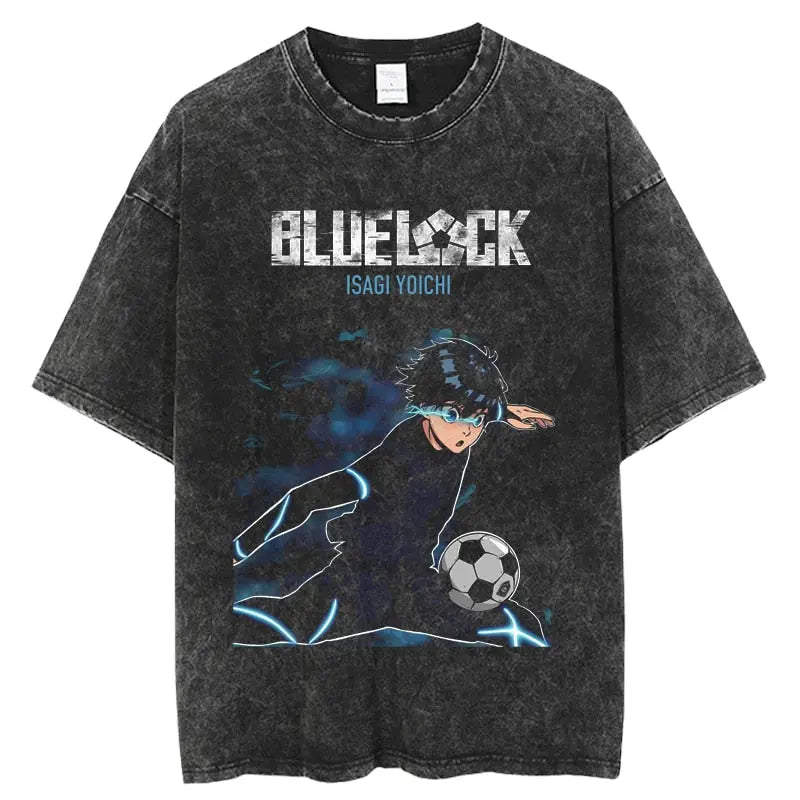 T-shirt Manga Blue Lock - Personnages Isagi & Nagi - Tailles 1M à 5XL - Neuf Sans étiquette